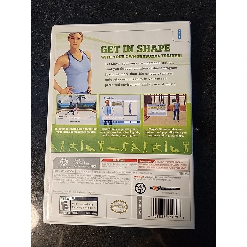 My Fitness Coach Nintendo Wii, 2008 Intense Fitness Program Instruction +Manual